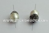 NGC6616 12*22mm - 13*20mm teardrop shell pearl connectors