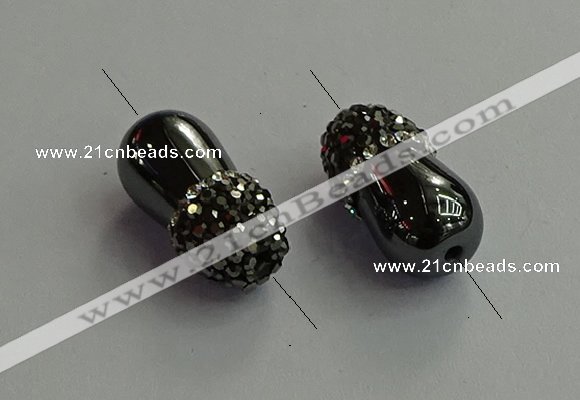 NGC6644 10*22mm teardrop hematite connectors wholesale