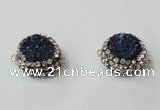 NGC680 20mm - 22mm coin plated druzy agate connectors