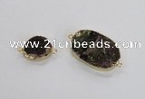 NGC689 15*20mm - 25*35mm freeform tourmaline gemstone connectors