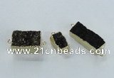 NGC698 10*15mm - 15*28mm rectangle druzy agate connectors