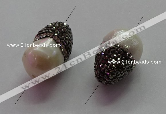 NGC7502 15*26mm teardrop shell pearl connectors wholesale