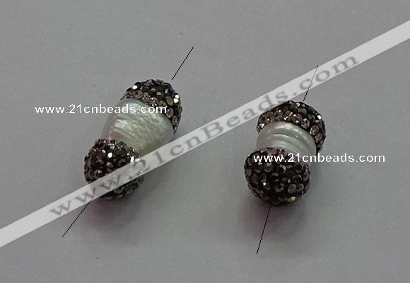 NGC7503 8*14mm - 8*20mm nuggets shell pearl connectors wholesale