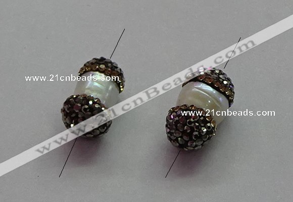 NGC7505 8*14mm - 8*18mm nuggets shell pearl connectors wholesale