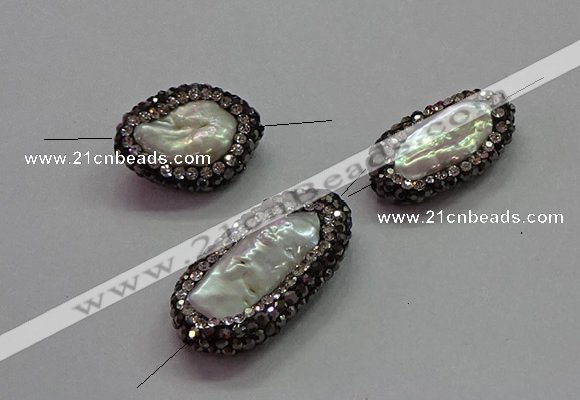 NGC7507 12*18mm - 15*28mm freeform pearl connectors wholesale