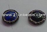 NGC7522 25mm coin lapis lazuli connectors wholesale