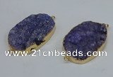 NGC8002 30*40mm - 35*45mm freeform druzy agate connectors