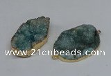 NGC8005 30*40mm - 35*45mm freeform druzy agate connectors