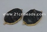 NGC8007 30*40mm - 35*45mm freeform druzy agate connectors