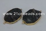 NGC8007 30*40mm - 35*45mm freeform druzy agate connectors