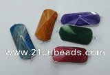 NGC87 25*45mm - 22*55mm agate gemstone connectors wholesale