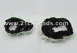 NGC917 40*60mm - 65*80mm freeform druzy agate connectors