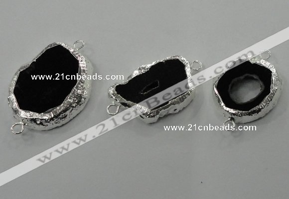 NGC96 25*30mm - 35*40mm freeform druzy agate connectors wholesale