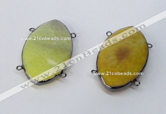 NGC961 30*55mm faceted marquise agate connectors wholesale