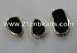 NGC97 25*30mm - 35*45mm freeform druzy agate connectors wholesale