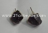 NGE11 12*15mm - 13*18mm nuggets lavender amethyst earrings wholesale