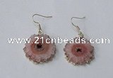 NGE131 18*20mm - 20*25mm freeform druzy agate gemstone earrings