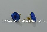 NGE144 12*14mm - 15*18mm freeform druzy agate gemstone earrings