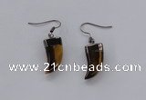 NGE153 11*20mm – 11*22mm oxhorn tiger eye gemstone earrings