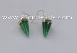 NGE158 11*20mm – 12*22mm cone agate gemstone earrings wholesale