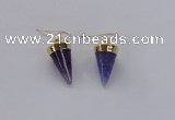 NGE159 11*20mm – 12*22mm cone agate gemstone earrings wholesale