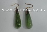 NGE16 10*40mm teardrop agate gemstone earrings wholesale