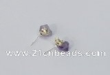 NGE164 4*6mm – 5*8mm freeform lavender amethyst earrings