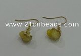 NGE170 5*8mm - 6*10mm nuggets druzy agate earrings wholesale