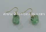 NGE175 8*10mm - 10*12mm nuggets fluorite earrings wholesale