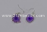 NGE207 18*20mm - 20*25mm freeform druzy agate gemstone earrings