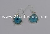 NGE209 18*20mm - 20*25mm freeform druzy agate gemstone earrings