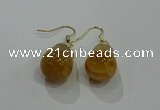 NGE234 15*20mm teardrop agate gemstone earrings wholesale