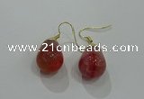 NGE236 15*20mm teardrop agate gemstone earrings wholesale