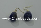 NGE237 15*20mm teardrop agate gemstone earrings wholesale