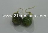 NGE238 15*20mm teardrop agate gemstone earrings wholesale