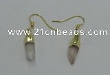 NGE250 5*16mm - 5*18mm sticks white crystal gemstone earrings