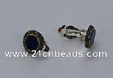 NGE282 15mm - 16mm coin lapis lazuli gemstone earrings wholeasle