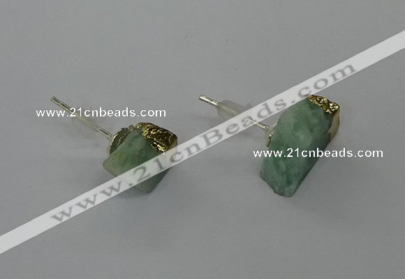 NGE310 6*8mm - 8*10mm nuggets amazonite earrings wholesale