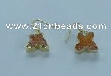 NGE354 10*14mm - 12*16mm butterfly druzy agate earrings wholesale