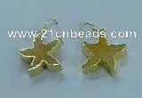 NGE390 20mm - 22mm starfish druzy agate earrings wholesale