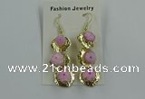 NGE394 10*32mm - 12*38mm druzy agate gemstone earrings