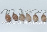 NGE412 10*14mm teardrop moonstone earrings wholesale