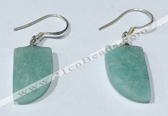 NGE424 10*15mm horn-shaped amazonite earrings wholesale