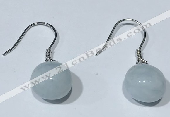 NGE425 10*10mm teardrop aquamarine earrings wholesale