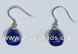 NGE426 10*10mm teardrop lapis lazuli earrings wholesale