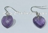 NGE431 10*10mm heart-shaped amethyst earrings wholesale