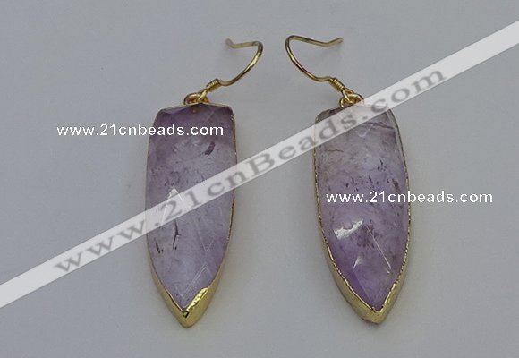 NGE5052 12*35mm - 15*40mm arrowhead amethyst pendants wholesale