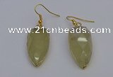 NGE5057 12*35mm - 15*40mm arrowhead lemon quartz pendants