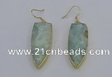 NGE5060 12*35mm - 15*40mm arrowhead amazonite pendants wholeasle