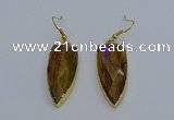 NGE5064 12*35mm - 15*40mm arrowhead yellow tiger eye pendants